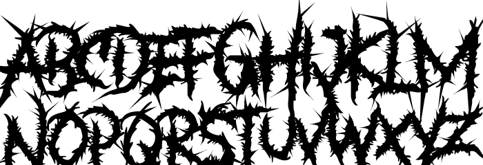 Something in The Grave Yard Font LOWERCASE