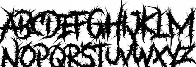 Something in The Grave Yard Шрифта строчной