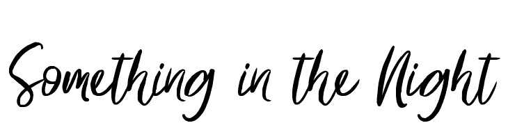 Something in the Night  baixar fontes gratis