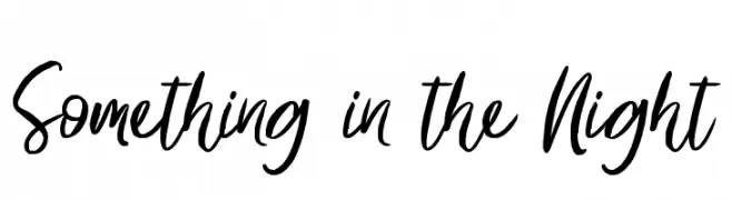 Something in the Night  les polices de caractères gratuit tlcharger