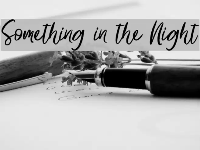 Something in the Night Font examples