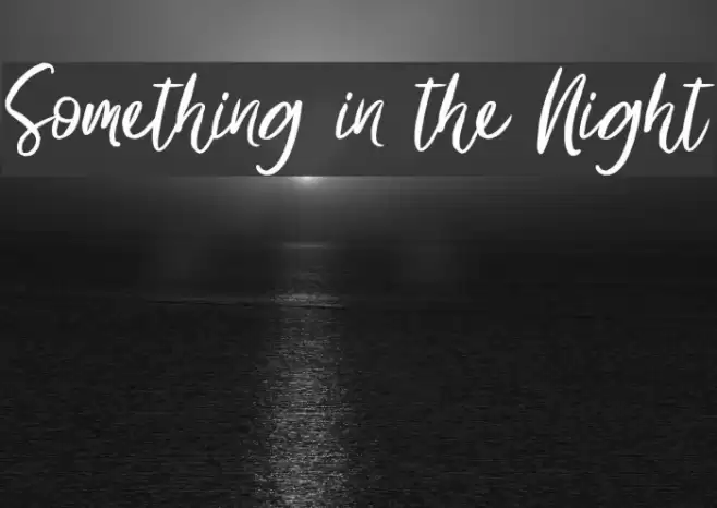 Something in the Night Font examples