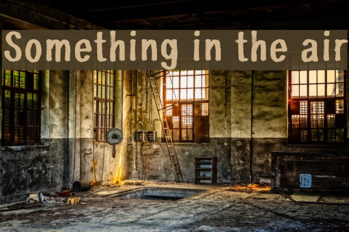 Something in the air Font examples