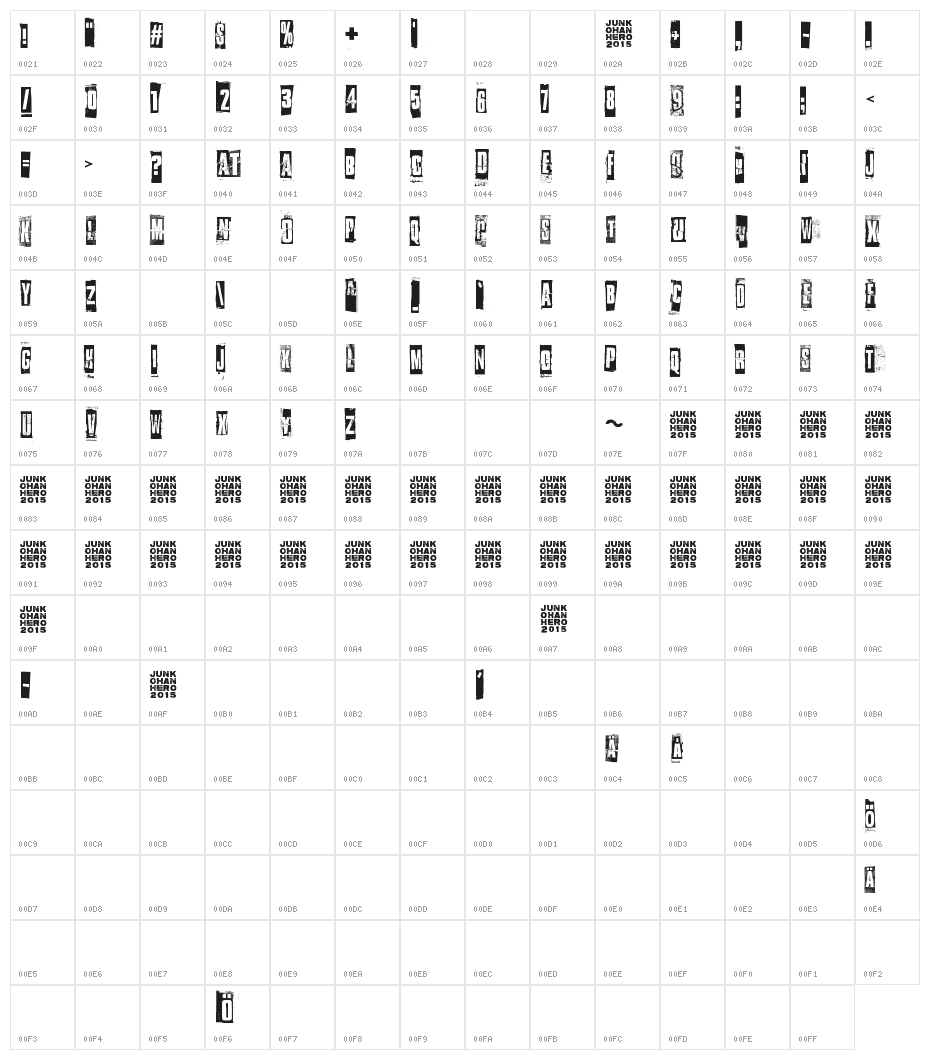 Something in the way Character Map