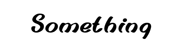 Something  フリーフォントのダウンロード