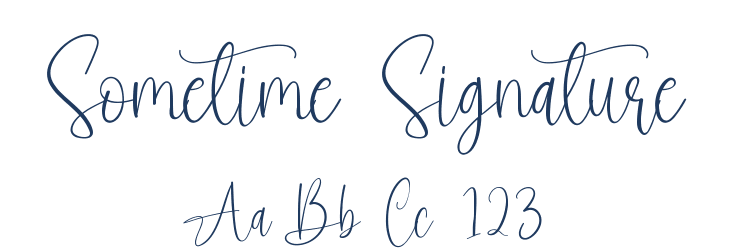 Sometime Signature Font Preview