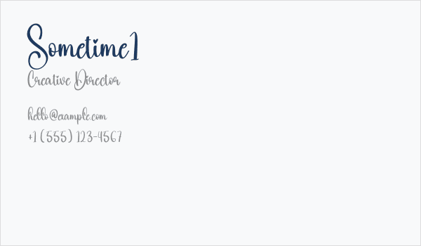 Sometime1 Business Card