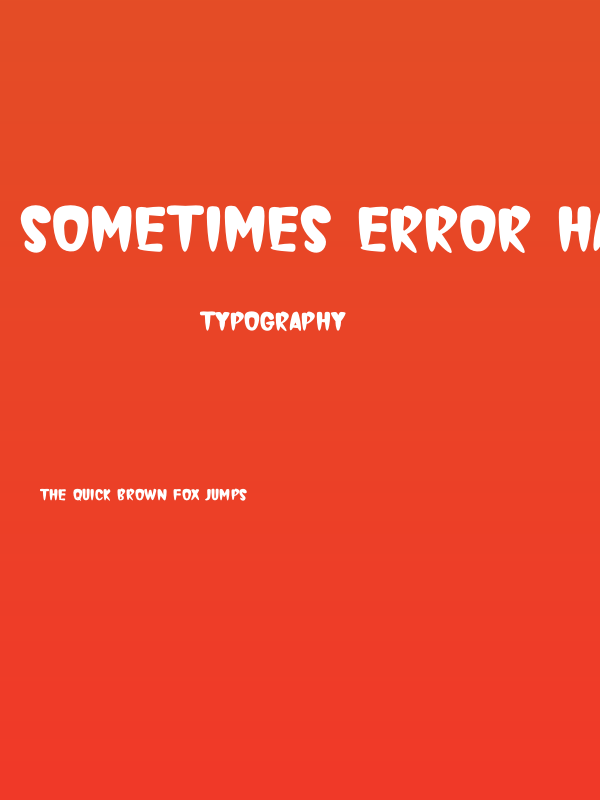 Sometimes Error Happens Poster