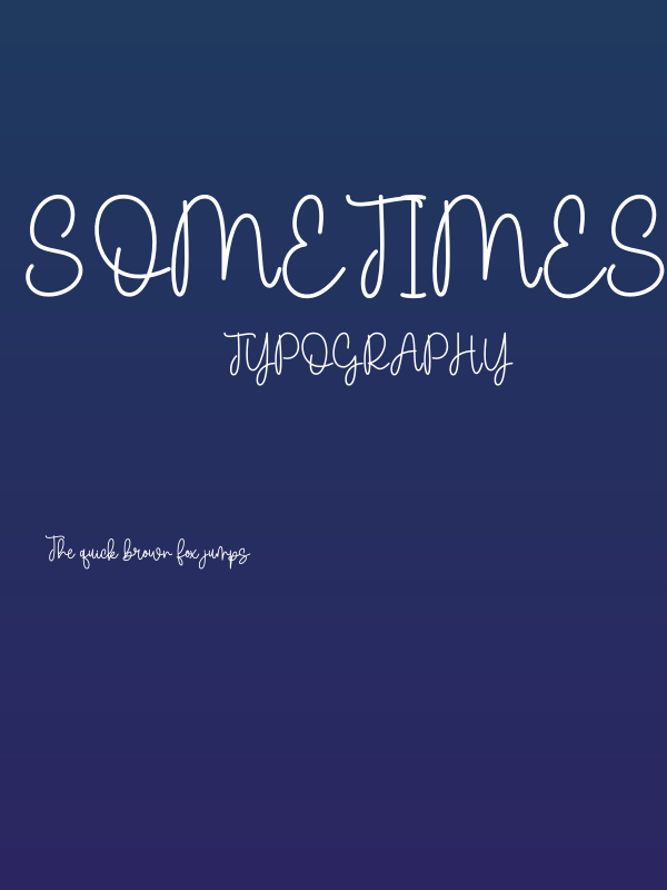 Sometimes2 Poster