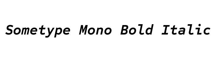Sometype Mono Bold Italic  baixar fontes gratis