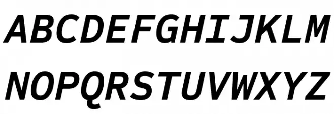 Sometype Mono Bold Italic Schriftart Groß