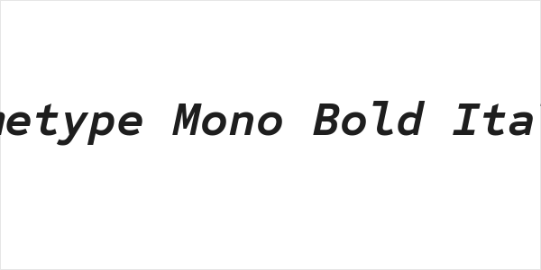 Sometype Mono Bold Italic Logo