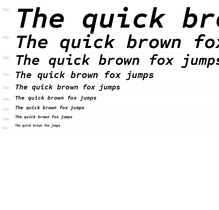 Sometype Mono Bold Italic Waterfall