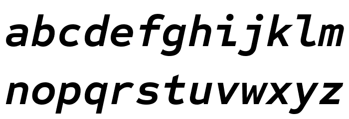 Sometype Mono Bold Italic Font LOWERCASE
