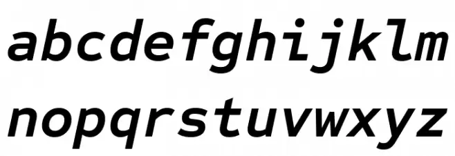 Sometype Mono Bold Italic फ़ॉन्ट लोअरकेस