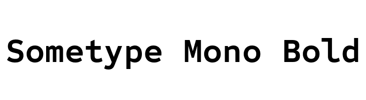 Sometype Mono Bold  font caratteri gratis
