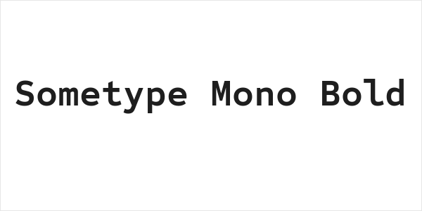 Sometype Mono Bold Logo