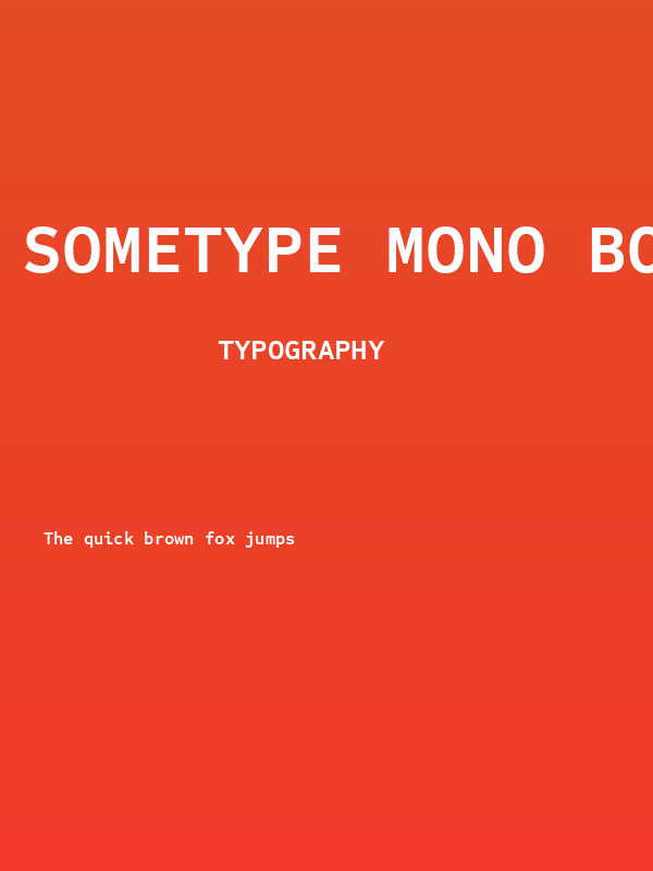 Sometype Mono Bold Poster