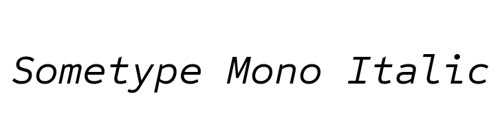 Sometype Mono Italic  font caratteri gratis