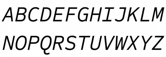 Sometype Mono Italic Font Litere mari