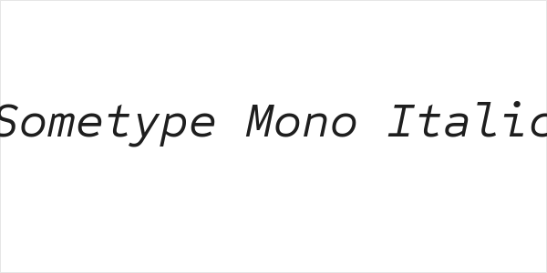 Sometype Mono Italic Logo