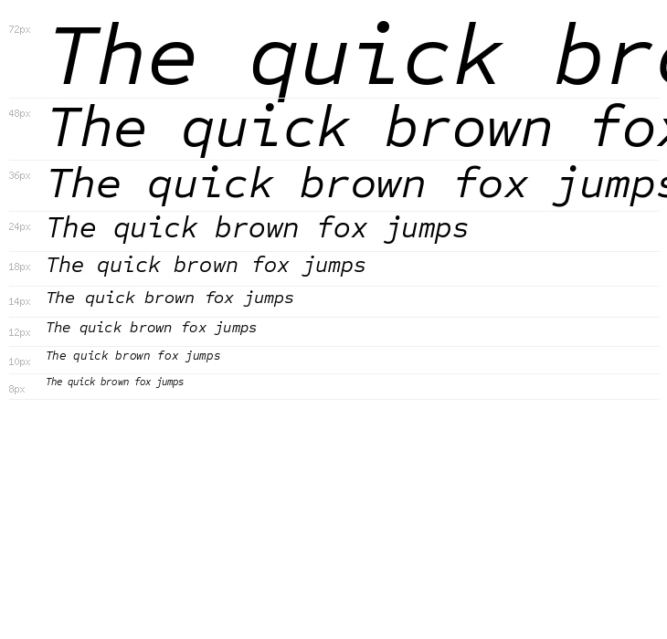 Sometype Mono Italic Waterfall