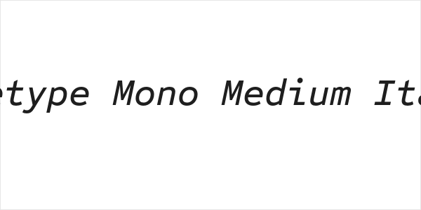 Sometype Mono Medium Italic Logo