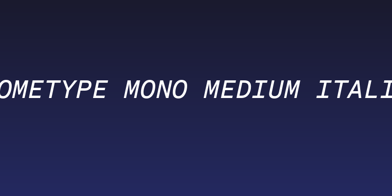 Sometype Mono Medium Italic Social Header