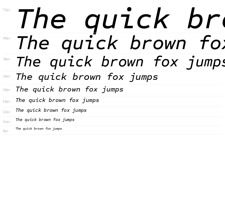 Sometype Mono Medium Italic Waterfall