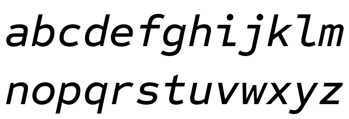 Sometype Mono Medium Italic Font LOWERCASE