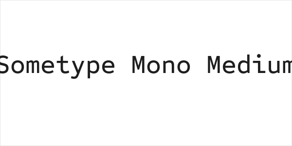Sometype Mono Medium Logo