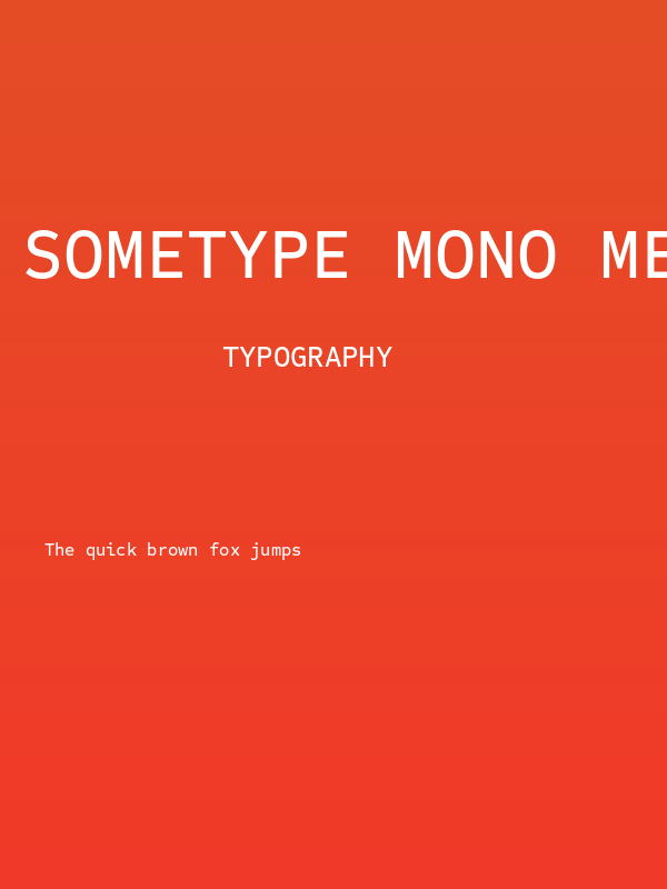 Sometype Mono Medium Poster