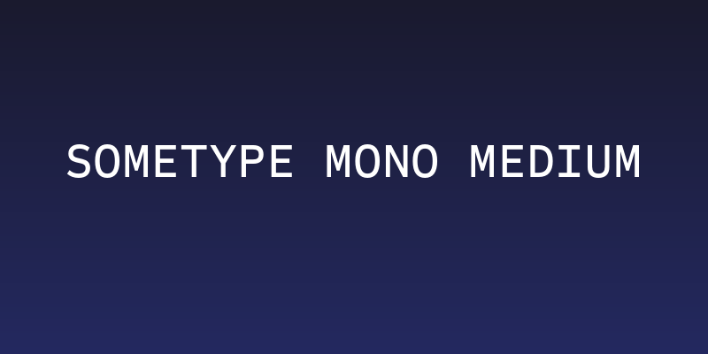 Sometype Mono Medium Social Header