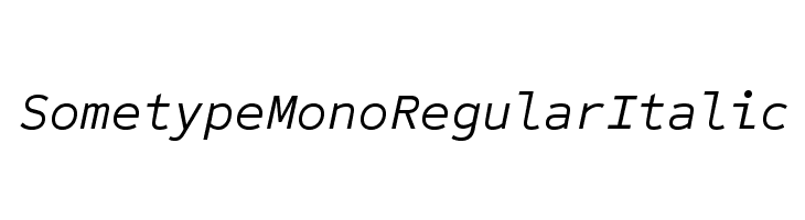 Sometype Mono Regular Italic  Descarca Fonturi Gratis