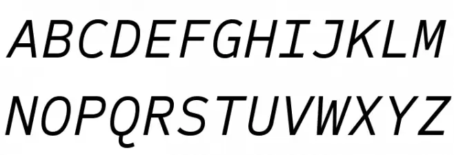 Sometype Mono Regular Italic Fonte MAIÚSCULAS
