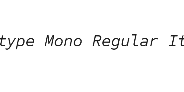 Sometype Mono Regular Italic Logo
