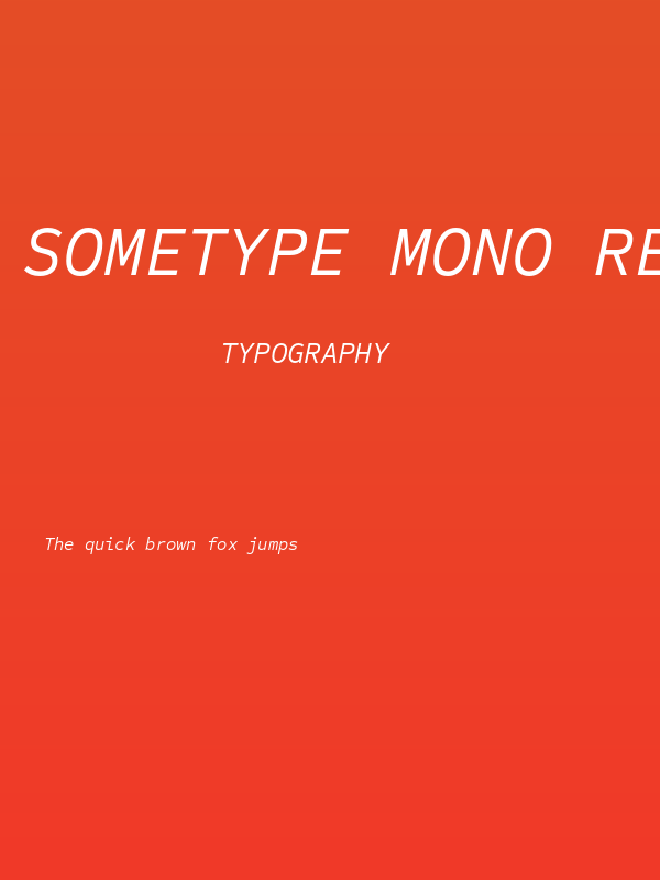 Sometype Mono Regular Italic Poster