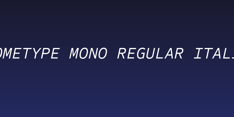Sometype Mono Regular Italic Social Header