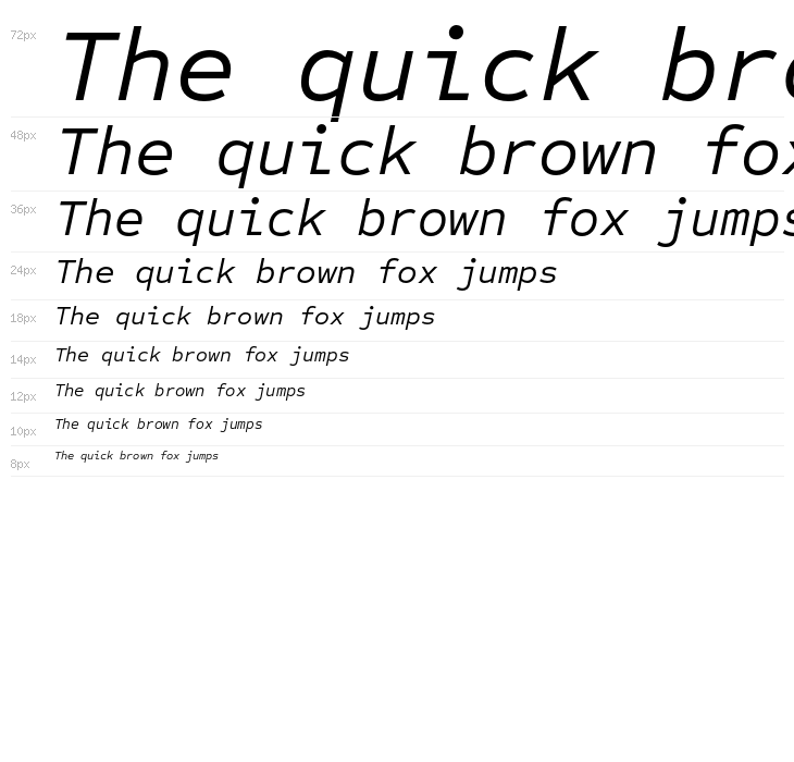 Sometype Mono Regular Italic Waterfall