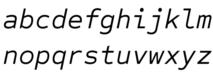Sometype Mono Regular Italic Font LOWERCASE