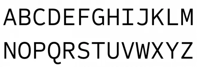 Sometype Mono Regular Schriftart Groß