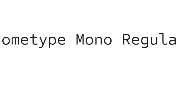 Sometype Mono Regular Logo