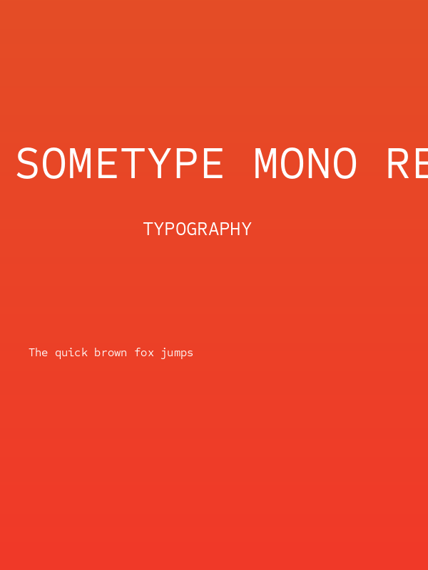 Sometype Mono Regular Poster