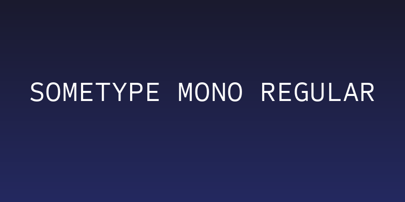 Sometype Mono Regular Social Header