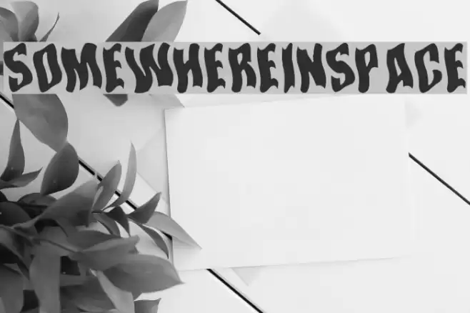 SomewhereInSpace Font examples
