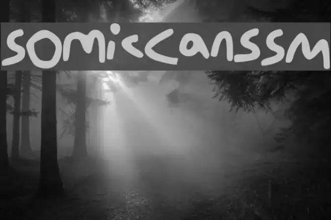 Somic_Cans_SM Font examples