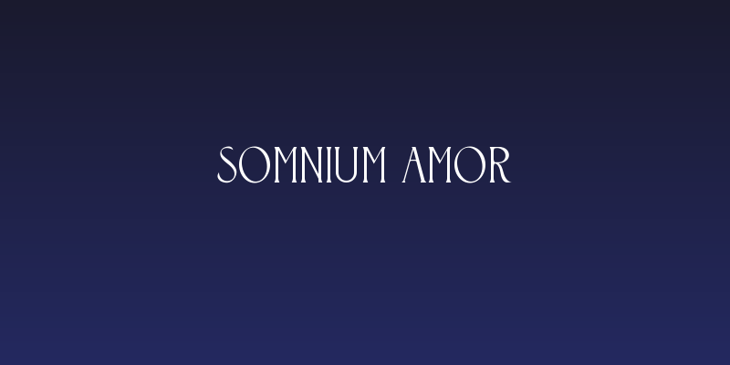 Somnium Amor Social Header