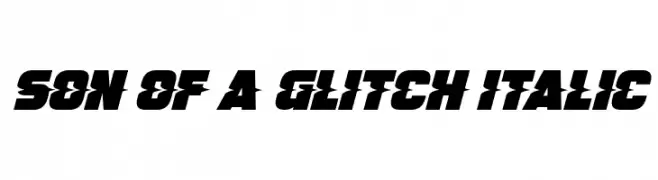 Son Of A Glitch Italic  नि: शुल्क फ़ॉन्ट्स डाउनलोड