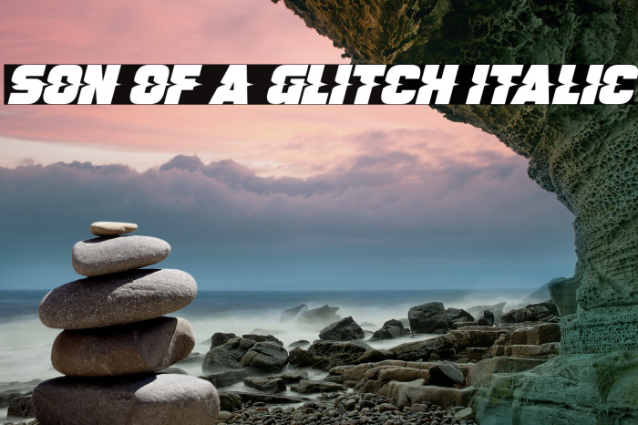 Son Of A Glitch Italic Font examples