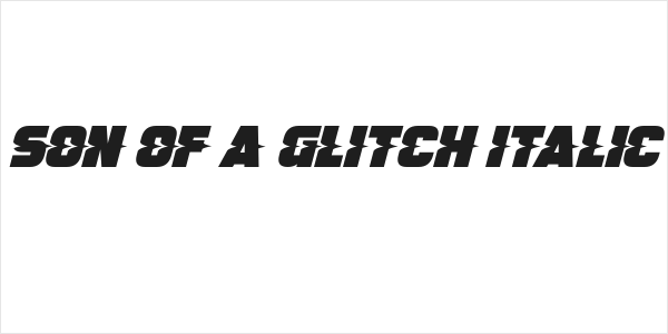 Son Of A Glitch Italic Logo